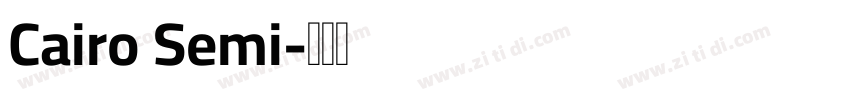 Cairo Semi字体转换